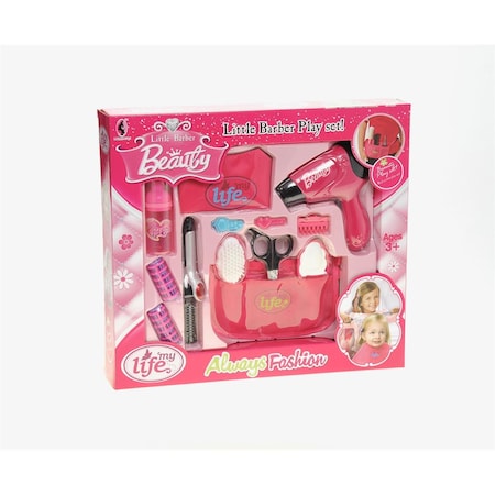 Azimport Beauty Salon Fashion Toy Set with Hair Dryer Curling Iron Mirror Scissor Hair Brush AZ30308